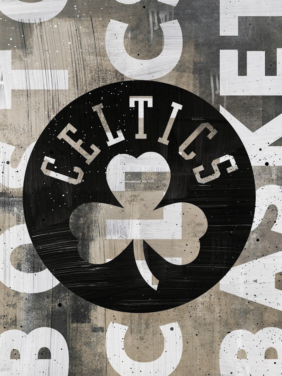 Boston Celtics Blackout Logo NBA Teams 