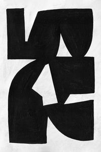 Colliding Shapes Black N.1 John Faifer 