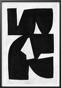 Colliding Shapes Black N.1 John Faifer 