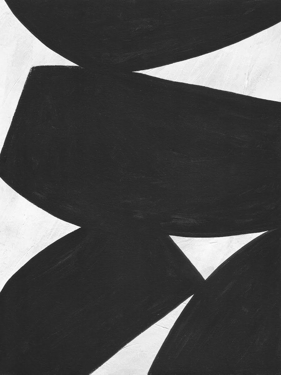 Colliding Shapes Black N.5 John Faifer 