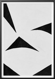 Colliding Shapes Black N.6 John Faifer 