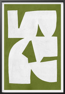 Colliding Shapes Green N.1 John Faifer 