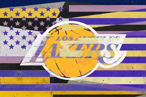 Los Angeles Lakers Flag NBA Teams 