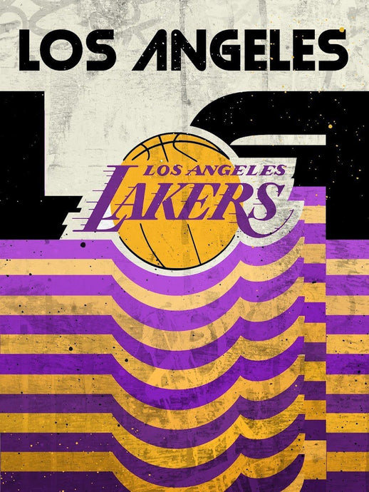 Los Angeles Lakers Stripes NBA Teams 