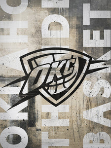 Oklahoma City Thunder Blackout Logo NBA Teams 