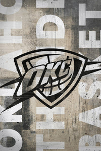 Oklahoma City Thunder Blackout Logo NBA Teams 