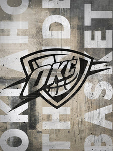 Oklahoma City Thunder Blackout Logo NBA Teams 