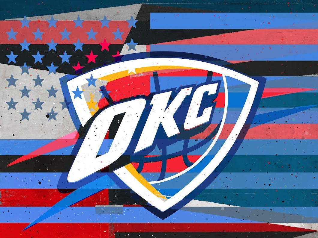 Oklahoma City Thunder Flag NBA Teams 