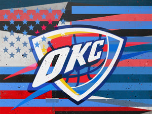 Oklahoma City Thunder Flag NBA Teams 