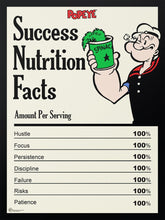 Load image into Gallery viewer, Popeye - Nutrition Facts For Success Popeye 