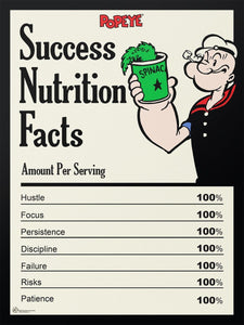 Popeye - Nutrition Facts For Success Popeye 