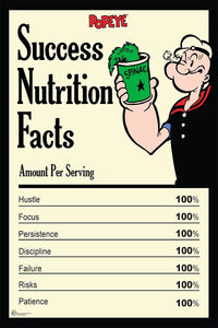 Popeye - Nutrition Facts For Success Popeye 